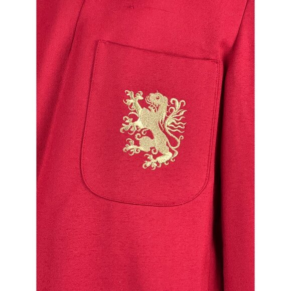 Spiegel Workshop Red Blazer Authentic Vintage Jacket Golden Buttons Embroidered - Picture 5 of 12
